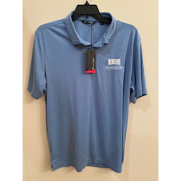 NWT Travis Mathew Coto Prestige Performance Golf Polo Men XL Thompson Gray Logo - Picture 1 of 10
